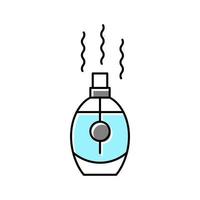 scent fragrance bottle perfume color icon vector illustration