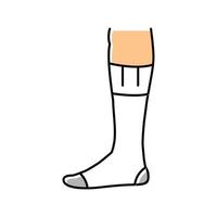 over calf sock color icon vector isolated illustration