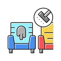 upholstery cleaning color icon vector illustration