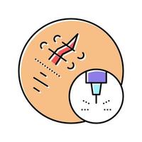 scar removal laser color icon vector illustration