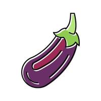 eggplant vegetable color icon vector illustration