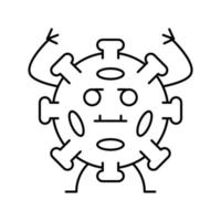 virus illness line icon vector illustration