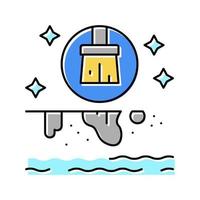 servicios de limpieza de piscinas icono de color ilustración vectorial vector