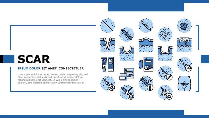 Scar After Trauma Or Surgery landing header vector