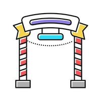 entrada en el parque de atracciones icono de color ilustración vectorial vector