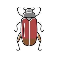 chafer insecto color icono vector ilustración