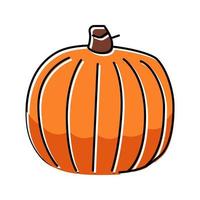 whole pumpkin color icon vector illustration