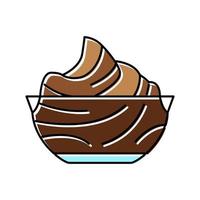 Ilustración de vector de icono de color crema chocolate
