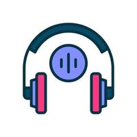 icono de auriculares para su sitio web, móvil, presentación y diseño de logotipo. vector