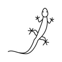 lagarto animal salvaje línea icono vector ilustración