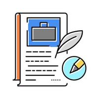 storytelling writing color icon vector illustration