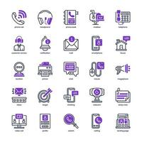 Contact Us icon pack for your website design, logo, app, and user interface. Contact Us icon mixed design. Vector graphics illustration and editable stroke.