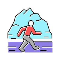 winter running color icon vector illustration sign