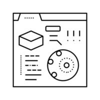 reading information of soil testing in internet line icon vector