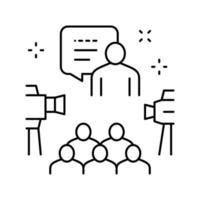 meeting and conference line icon vector illustration