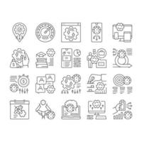 Optimize Operations Collection Icons Set Vector