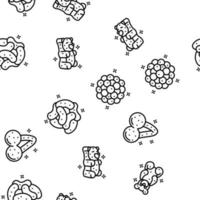 jelly candy gummy bear fruit gum vector seamless pattern