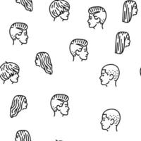 Children Haircut Salon Service vector seamless pattern