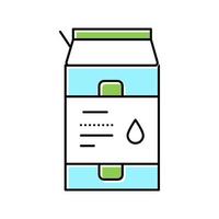 paquete líquido probióticos color icono vector ilustración