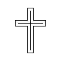 christianity religion line icon vector illustration