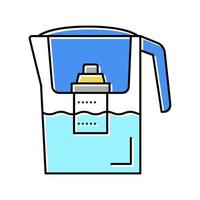 Ilustración de vector de icono de color de agua de filtro doméstico