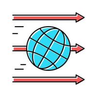 world linear economy color icon vector illustration