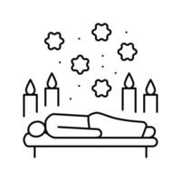 ilustración de vector de icono de línea de tratamiento de spa