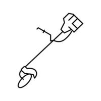 handle lawn mower line icon vector illustration