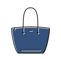 bolso femenino mujer color icono vector ilustración