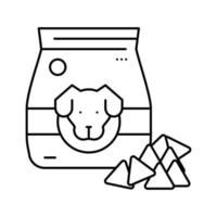 dry food for dog line icon vector illustration