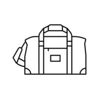 leather bag line icon vector illustration