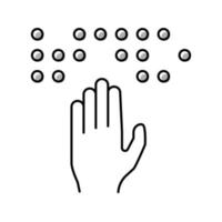 braille font color icon vector illustration