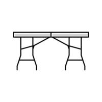 folding table color icon vector illustration