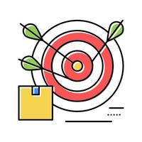 business target color icon vector illustration