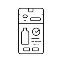 order water online smartphone application line icon vector illus