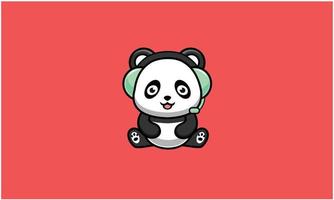 diseño de mascota panda vector