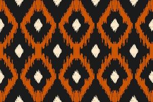 Ethnic ikat seamless pattern in tribal. Aztec geometric ethnic ornament print. Ikat pattern style. vector