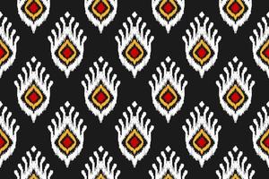 Ethnic ikat seamless pattern in tribal. Aztec geometric ethnic ornament print. Ikat pattern style. vector