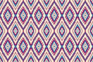 antecedentes étnicos abstractos de ikat. patrón geométrico sin costuras en tribal. tela estilo indio. vector