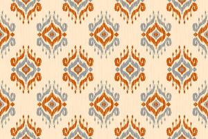 Abstract ethnic ikat background. Geometric seamless pattern in tribal. Fabric Indian style. vector