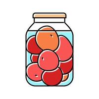 Ilustración de vector de icono de color de tomate en escabeche