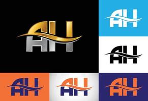 Initial Letter A H Logo Design Vector. Graphic Alphabet Symbol For Corporate Business Identity vector