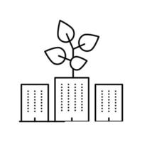 city gardening environment line icon vector illustration