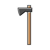 hudson bay axe hatchet color icon vector illustration