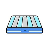 inflatable mattress color icon vector illustration