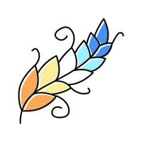 art feather soft fluffy color icon vector illustration