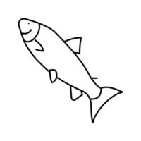 atlantic salmon line icon vector illustration