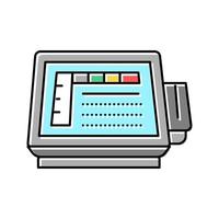 self service pos terminal color icon vector illustration