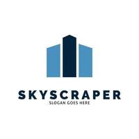 Skyscraper Icon Vector Logo Template Illustration Design