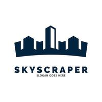 Skyscraper Icon Vector Logo Template Illustration Design